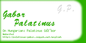 gabor palatinus business card